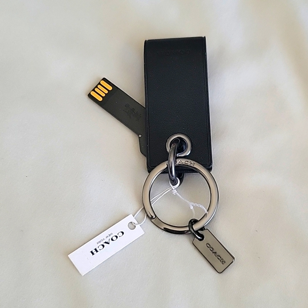Coach key chain with memory card